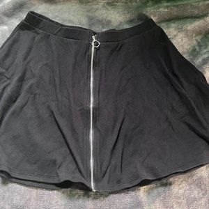 Black Zipper Skirt